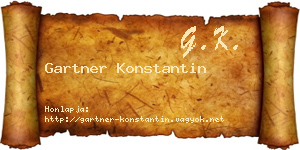Gartner Konstantin névjegykártya